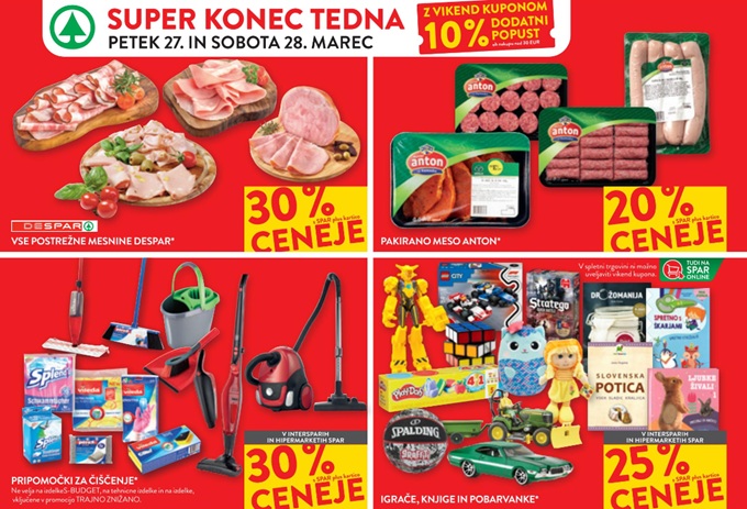 Spar in Interspar vikend akcija do 28.3.