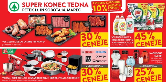 Spar in Interspar vikend akcija do 14.3.