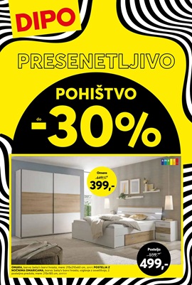 Dipo katalog Presenetljivo pohištvo do -30%