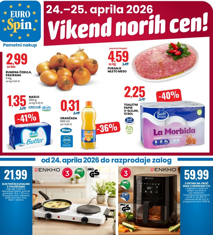 Eurospin vikend norih cen do 25.4.