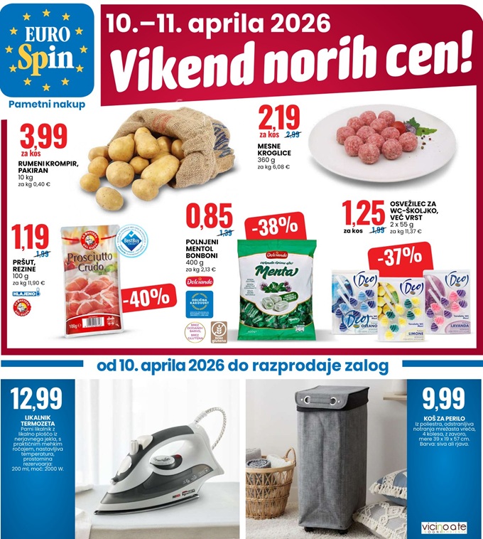 Eurospin vikend norih cen do 11.4.