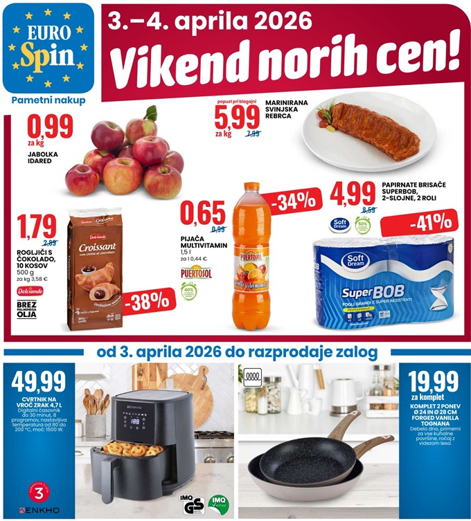 Eurospin vikend norih cen do 4.4.