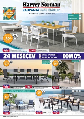 Harvey Norman katalog Pomladna akcija na obroke – vrtno pohištvo