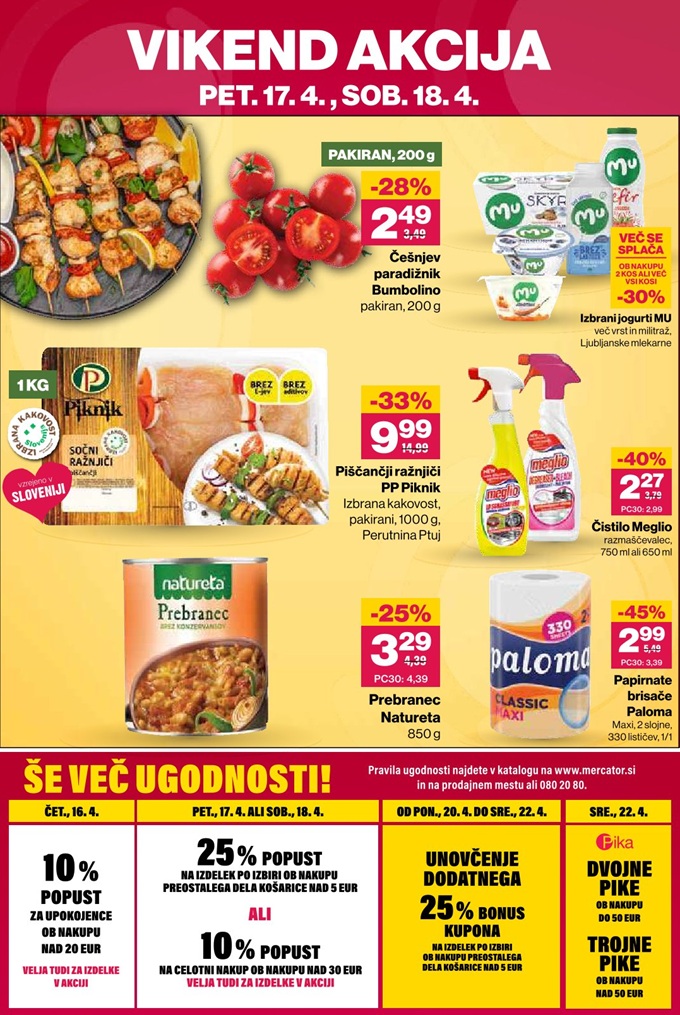 Mercator vikend akcija do 18.4.