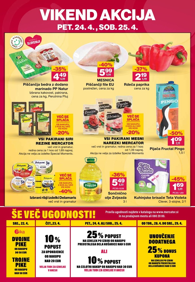 Mercator vikend akcija do 25.4.