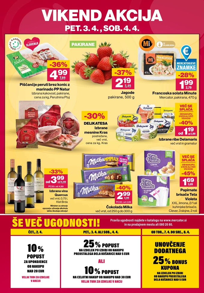 Mercator vikend akcija do 4.4.
