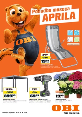 OBI katalog Ponudba meseca april 2026