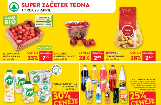 Spar in Interspar akcija za začetek tedna