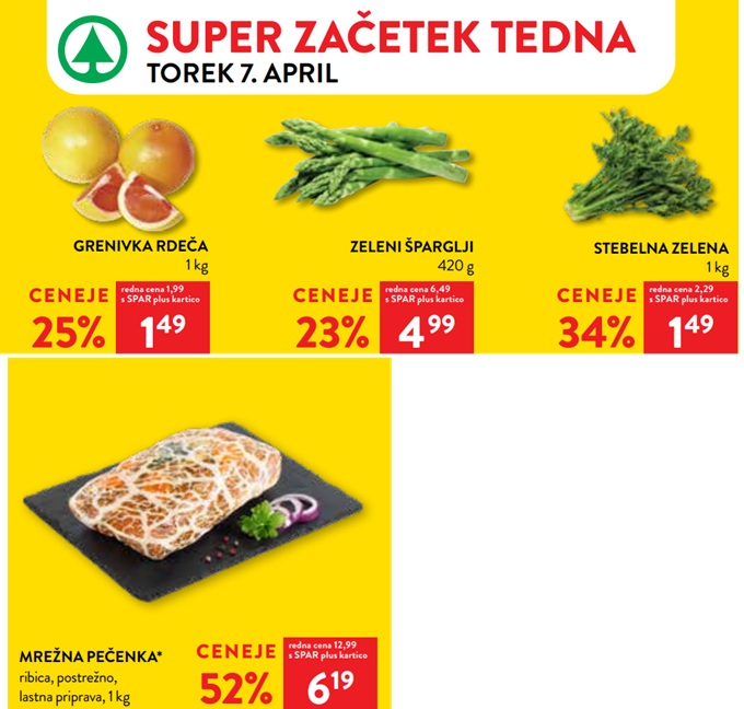 Spar in Interspar akcija za začetek tedna 7.4.