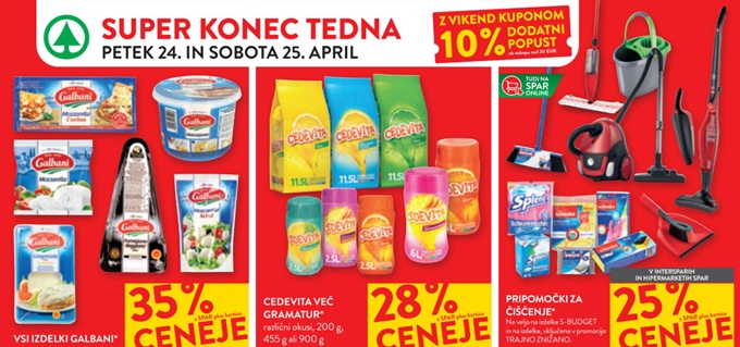 Spar in Interspar vikend akcija do 25.4.