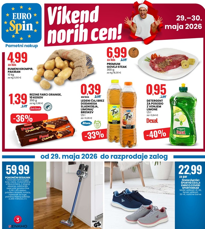 Eurospin vikend norih cen do 30.5.