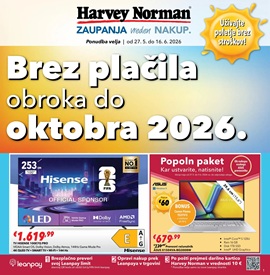 Harvey Norman katalog Brez plačila obroka do oktobra 2026