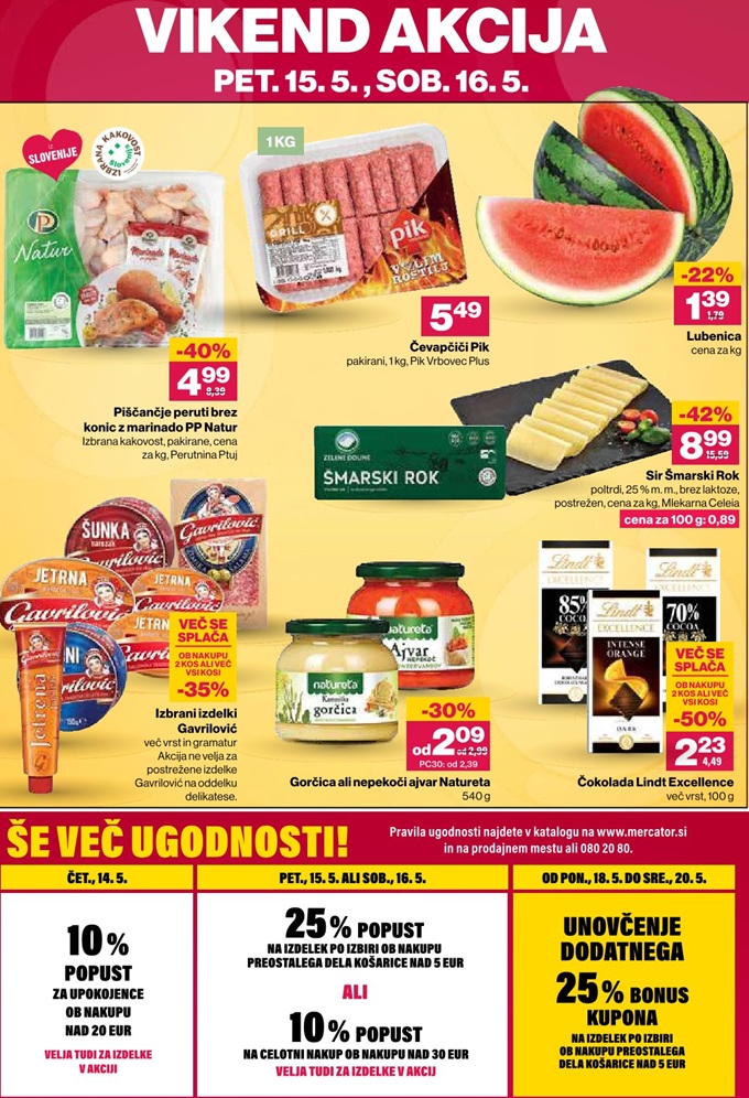 Mercator vikend akcija do 16.5.