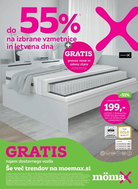 Momax katalog Do -55% na izbrane vzmetnice in letvena dna