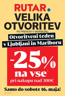 Rutar katalog Velika otvoritev Maribor