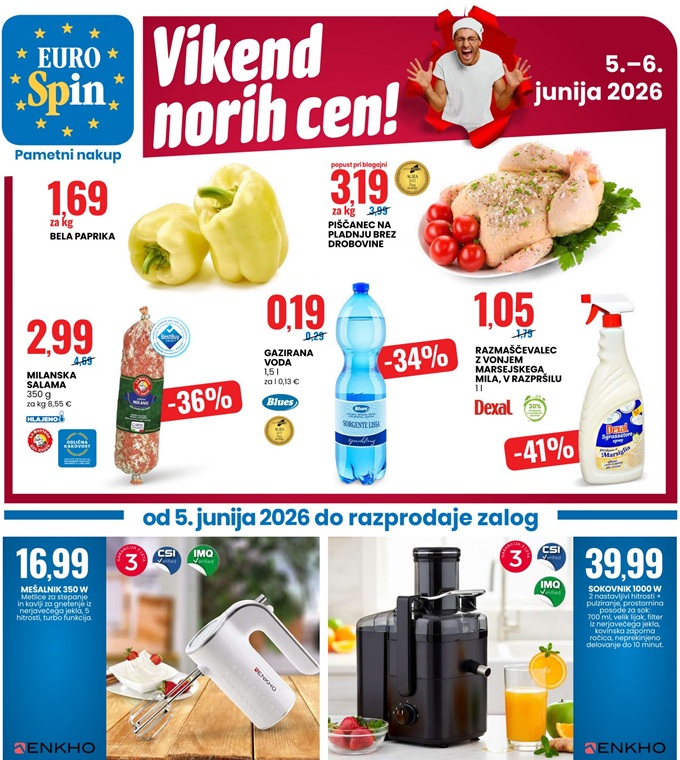 Eurospin vikend norih cen 