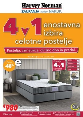 Harvey Norman katalog 4 v 1 enostavna izbira celotne postelje