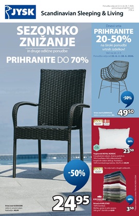JYSK katalog Sezonsko znižanje do 70%
