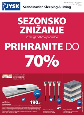 JYSK katalog Sezonsko znižanje do -70%