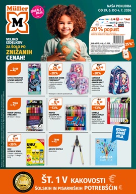 Muller katalog Veliko izdelkov za šolo