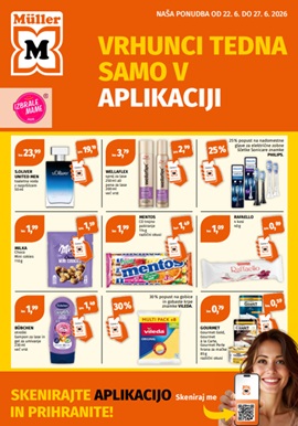 Muller katalog Vrhunci tedna v aplikaciji do 27.6.