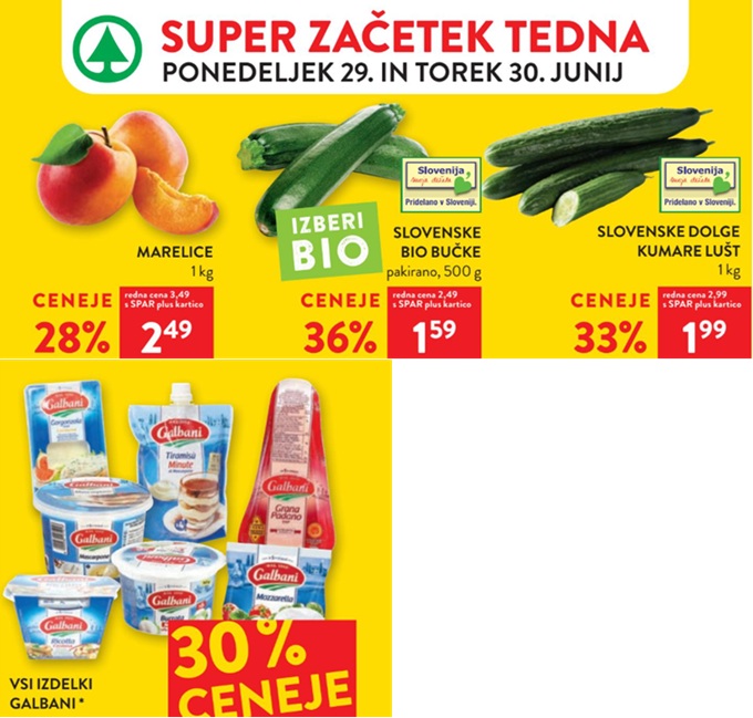 Spar in Interspar akcija za začetek tedna do 30.6.