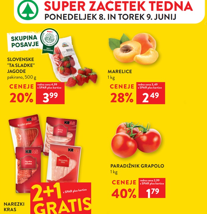 Spar in Interspar akcija za začetek tedna do 9.6.