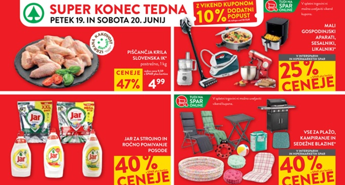 Spar in Interspar vikend akcija do 20.6.