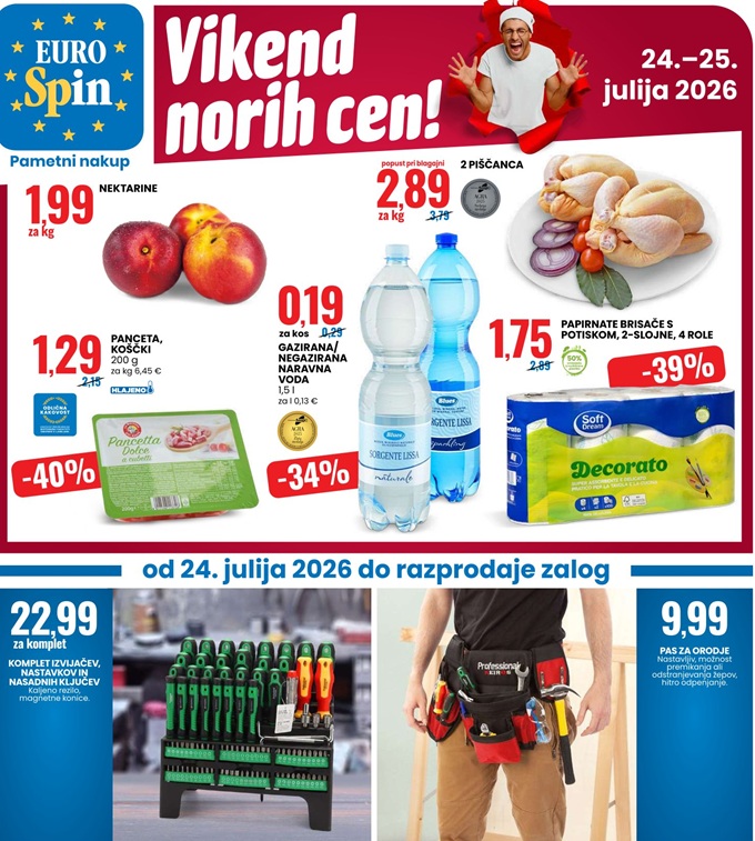 Eurospin vikend norih cen