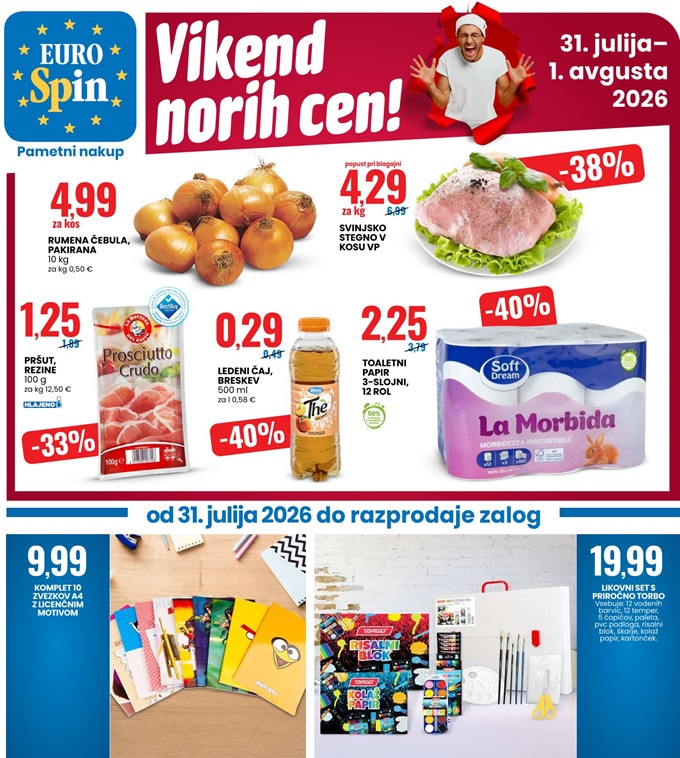 Eurospin vikend norih cen do 1.8.