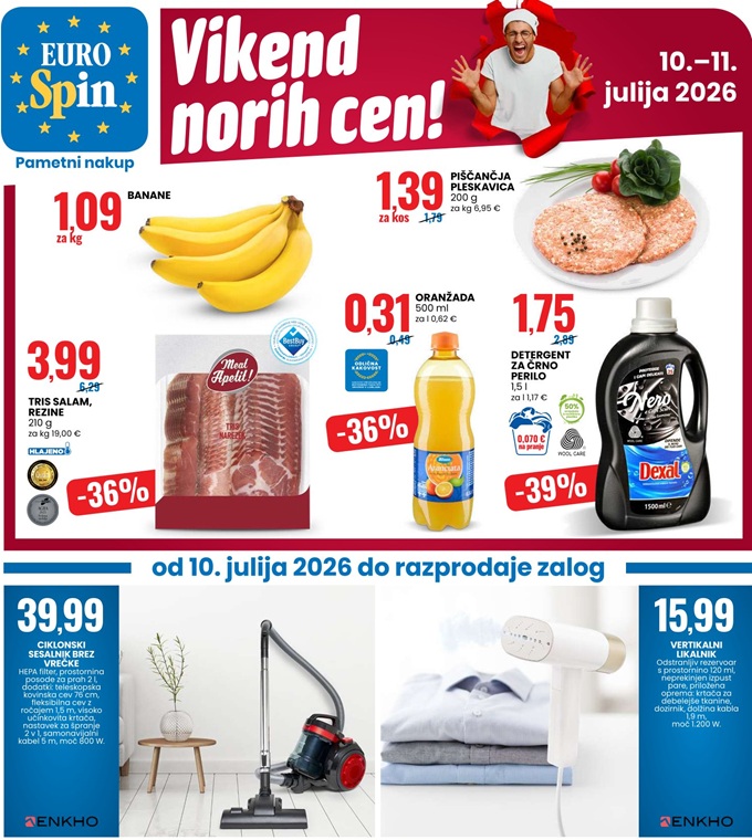 Eurospin vikend norih cen do 11.7.