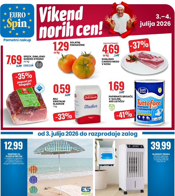 Eurospin vikend norih cen do 4.7.