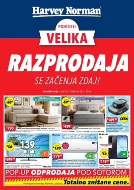 Harvey Norman katalog Velika razprodaja se začenja zdaj!