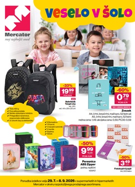 Mercator katalog Veselo v šolo 2026