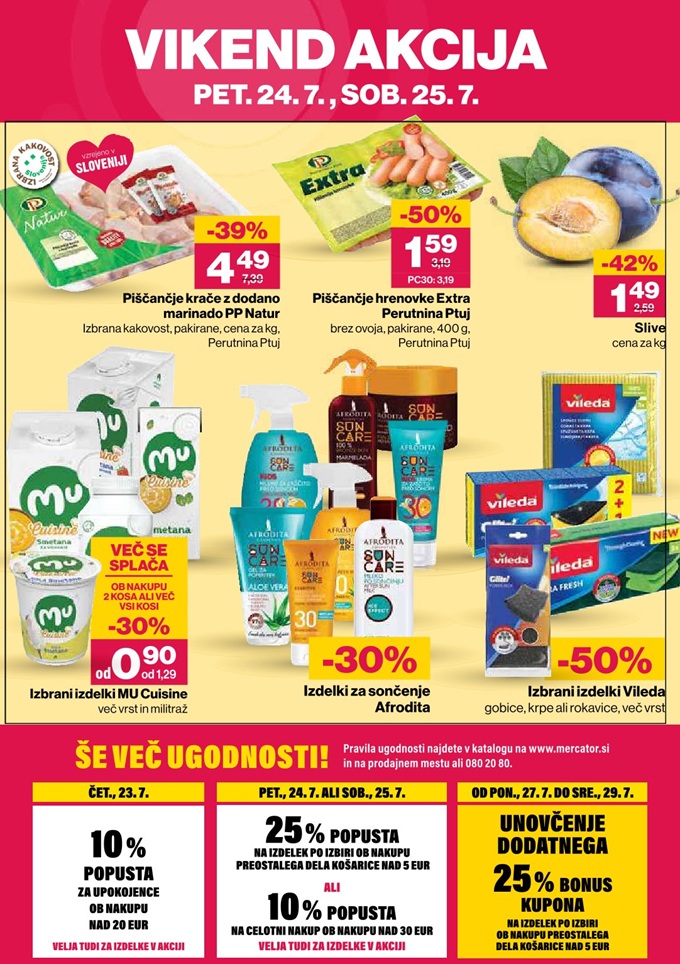 Mercator vikend akcija do 25.7.