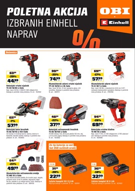 OBI katalog Poletna akcija Einhell