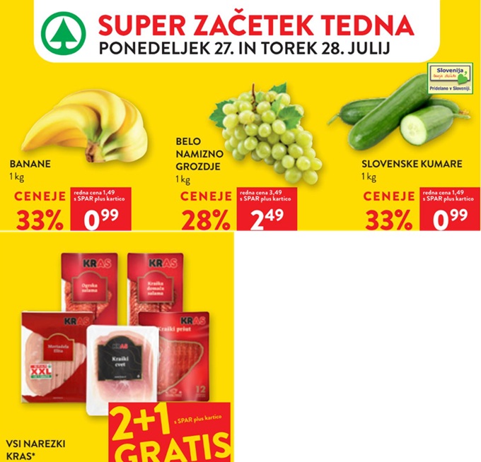 Spar in Interspar akcija za začetek tedna do 28.7.
