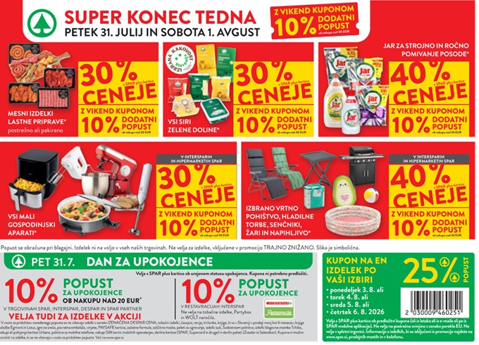 Spar in Interspar vikend akcija