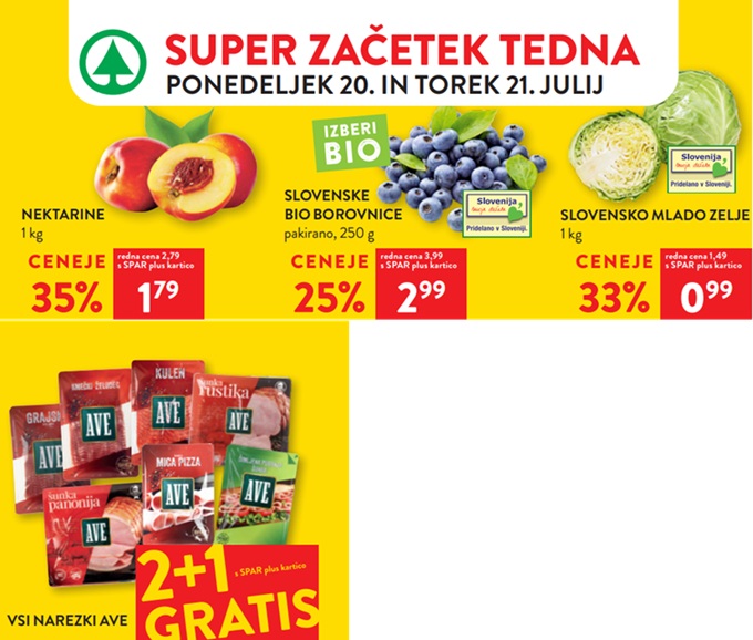 Spar in Interspar akcija za začetek tedna