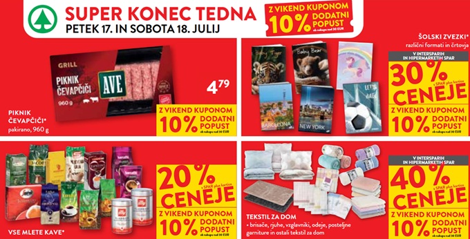 Spar in Interspar vikend akcija do 18.7.
