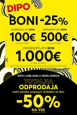 Dipo katalog Ljubljana i Nova Gorica totalna odprodaja