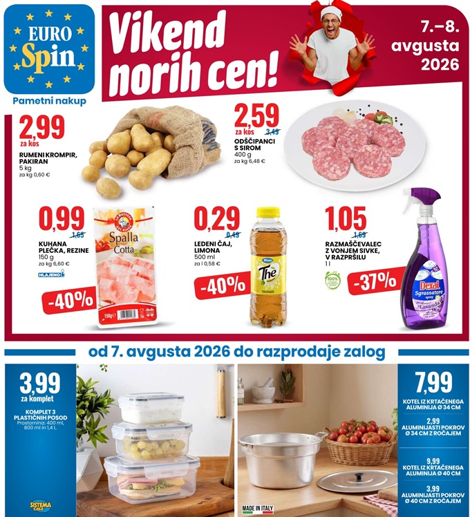Eurospin vikend norih cen do 8.8.