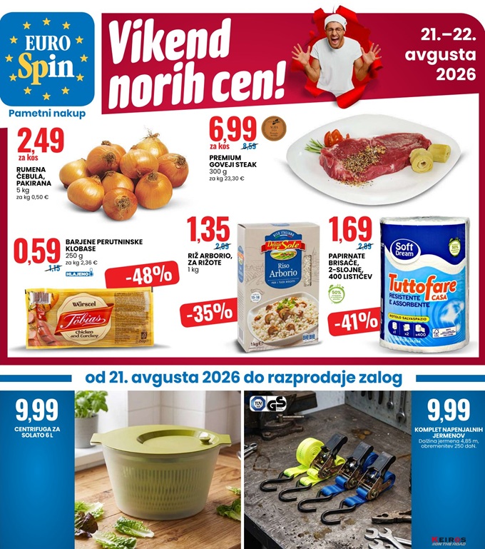 Eurospin vikend norih cen do 22.8.
