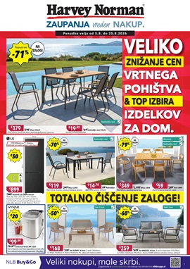 Harvey Norman katalog Veliko znižanje vrtnega pohištva