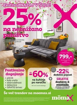 Momax katalog -25% na neznižano pohištvo