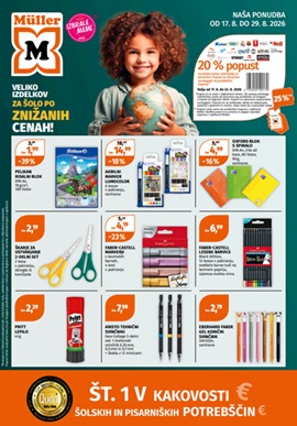 Muller katalog Veliko izdelkov za šolo