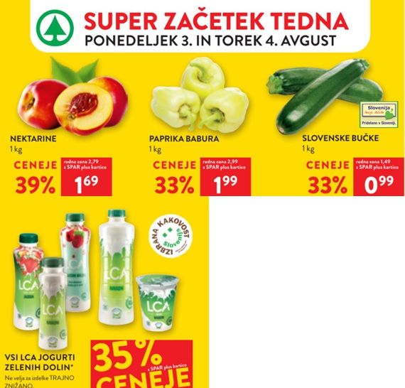 Spar in Interspar akcija za začetek tedna
