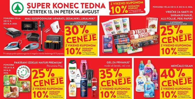 Spar in Interspar vikend akcija do 14.8.
