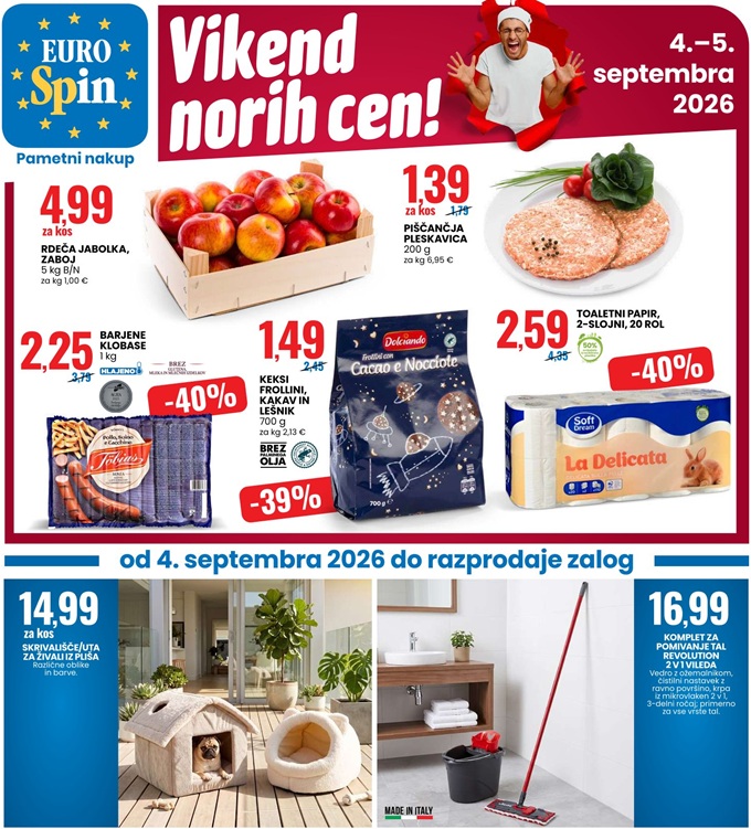 Eurospin vikend norih cen do 5.9.