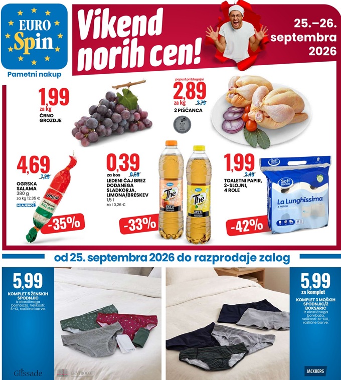 Eurospin vikend norih cen do 26.9.